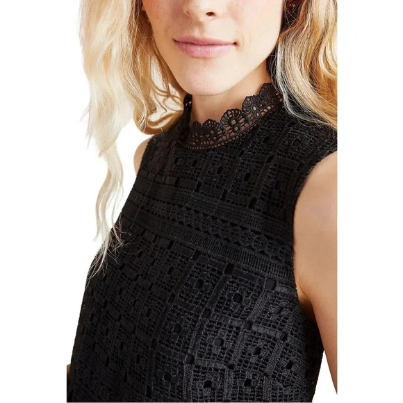 Anthropologie  Daniel Rainn Lourdes Lace Top | Black | Size XS - Picture 3 of 7
